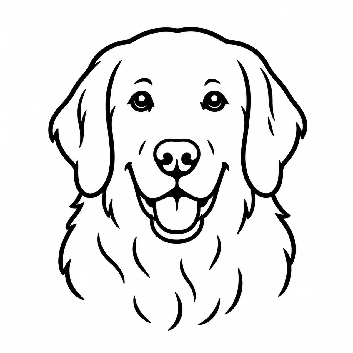 Golden retriever custom portrait artwork